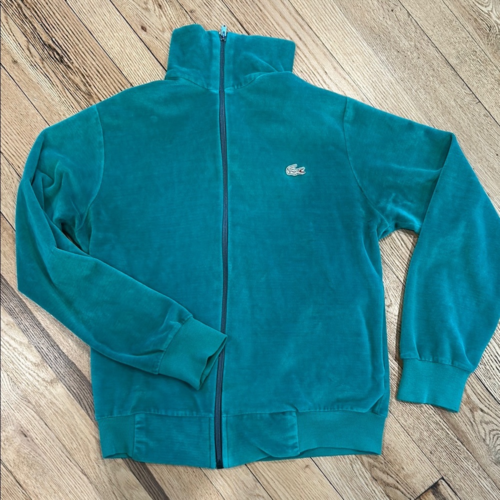 Lacoste Rare Vintage Turquoise Full Zip w/ Pockets